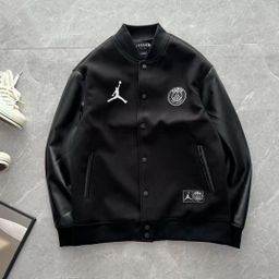 thumbnail for 26 new version of Jordan AJ overseas explosive co-branded men's jacket cross-border trapeze embroidered badge baseball collar jacket