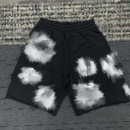 thumbnail for European and American hip-hop Cotton Wreath Swearsuit kapok printed hooded sweatshirt pants athletic shorts