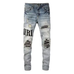 thumbnail for American Retro High Street White Tie-Dye Work Jeans for Men with a Unique Design, Loose Wide-Leg Floor-Length Pants Trendy