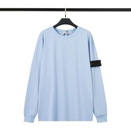 thumbnail for Foreign trade ST spot stone square trendy brand sleeve tag embroidered hooded crew neck sweatshirt pants long sleeve men and women couple short sleeves