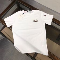 thumbnail for 2025 New Summer Couple Short Sleeve Versatile Badge Embroidered Letters Letters Comfortable Breathable Casual Crew Neck T-Shirt for Men and Women
