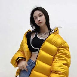 thumbnail for Winter Cotton Jacket Nocta Cotton Coat with Stand Collar, Shiny down Jacket, Foreign Trade Wholesale, Loose Fit