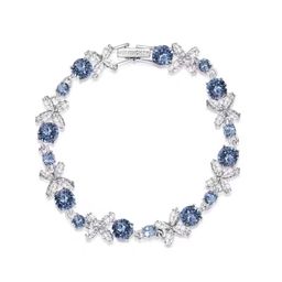 thumbnail for GVC Jijia series bracelet starry four-leaf clover bracelet Mobius single-row diamond hand ornament design sense temperament