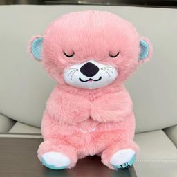 thumbnail for New Breathing Otter Plush Toy Music Glowing Children&#039s Soothing Doll Cute Girls Gift Toy Doll