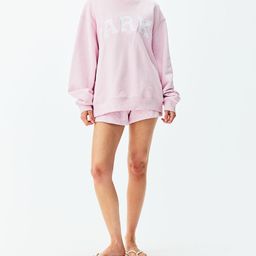thumbnail for 26 Early Autumn New North American Niche PK Polka Dot Letter Applique Embroidered High Neck Stand Neck Loose Women's Sweatshirt