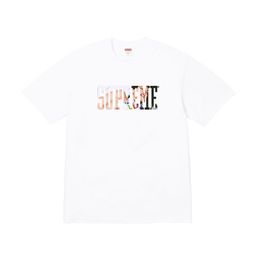 thumbnail for Street American Fashion Brand BOX Short tee Cross Classic Los Angeles Cashew Letters Short-sleeved T-shirt Loose TEE