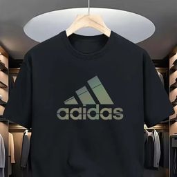 thumbnail for Men's short-sleeved T-shirt solid color summer versatile half-sleeve body shirt trendy black and white crew neck top shirt base shirt men's clothing
