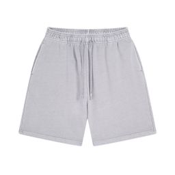 thumbnail for 2026 Summer New Washed Blue Dye 420g Cross-border European and American Pants Vintage Terry Men's Sports Cotton Shorts