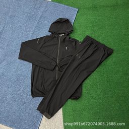 thumbnail for Autumn and winter suits 2025 new quick-drying ice silk pants athleisure jacket zipper hooded sun protection clothing for men and women