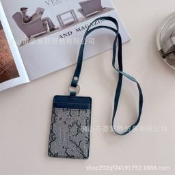 thumbnail for Trendy Card Holder with Card Slot for Work Id, Card Holder with Lanyard, Neck-Hanging Card Holder, Id Holder, Student Id Wallet for Men and Women