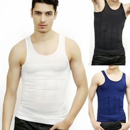 thumbnail for Seamless Compression Vest Shapewear for Men, Anti-Bulge Chest Binder, Tummy Control, Slimming, Tight-Fitting Waist Trainer, Thin Shapewear