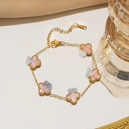thumbnail for Clover bracelets, light luxury, high-end, cross-border popular women's wholesale jewelry accessories, niche hand jewelry, hand jewelry