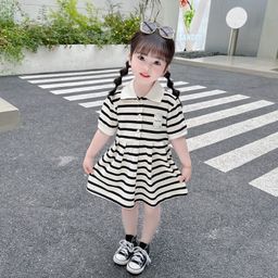 thumbnail for Camisa POLO para meninos, conjunto irmão e irmã, verão 2024, nova roupa infantil de manga curta para o Dia das Crianças, roupa fina para bebês.