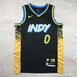 thumbnail for Uniforme de basquete estilo retrô americano, jersey prensado a quente, Thunder, Lakers, Nets, Durant, Westbrook, James, para esporte e lazer.