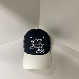 thumbnail for Cross-Border American Trendy Brand Amri Letter Embroidered Color-Blocking Baseball Cap Outdoor Sun Hat Peaked Cap Curved Brim Hat for Men and Women