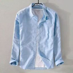 thumbnail for Foreign trade linen shirt men&#039s long sleeve shirt casual lapel solid color loose breathable linen shirt men&#039s wholesale