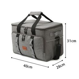 thumbnail for Cross-border thickened waterproof shoulder crossbody large ice bag portable lunch bag outdoor picnic fresh ice bag