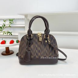 thumbnail for Classic monogram single-shoulder crossbody bag for women, fashionable office commuter handbag, mini checkerboard shell bag wholesale