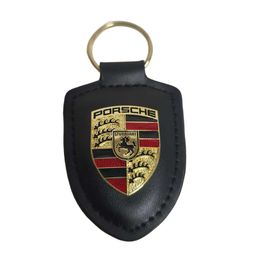 thumbnail for Cross-Border Hot-Selling Bags, High-Quality Porsche Genuine Leather Keychains, Car Keychain Rings, Luggage Gifts