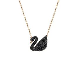 thumbnail for High Version Shijia Swan Necklace Women&#039;s Gradient Black and White Swan Beating Heart Elements Crystal Clavicle Chain Manufacturer Batch