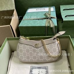 thumbnail for Guangzhou Foreign Trade Direct Supply G Old Flower Underarm Women's Bag Genuine Leather Printed ophidia Series Mini Handbag Chain Shoulder