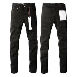 thumbnail for Cross-Border Wholesale Purple American High Street Ripped Patch Trendy Retro Straight-Leg Amiri Jeans Brand