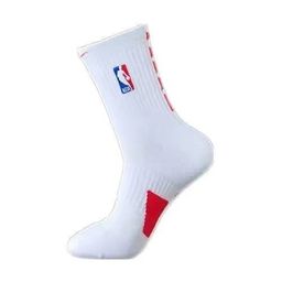 thumbnail for Embroidered NBA Basketball Socks Towel Bottom Medium Barrel Long Barrel Training Actual Combat American Wear-resistant Non-slip Sweat Absorbing Sports Socks