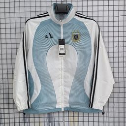 thumbnail for High quality Grand Paris French Man L Huang vintage embroidery thickened zipper rain windbreaker football jersey