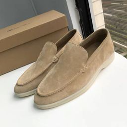thumbnail for Lp Classic Suede Lp Thick-Soled Slip-On Flats Casual Shoes Lazy Loafers Men&#039s Shoes