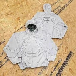 thumbnail for Cross-border NK Alcatraz co-branded hook jackets, jackets, hooded men's and women's trench coats, waterproof reflective strip tops, pants