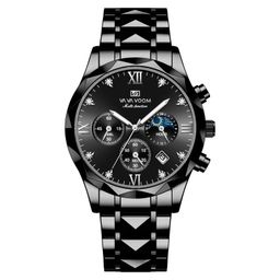 thumbnail for Cross border brand men's watch waterproof fashion diamond design with calendar business trendy men's watch factory wholesale