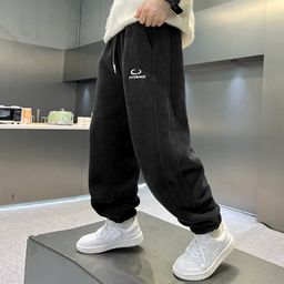thumbnail for Boys' fleece pants winter lambswool sweatpants 2026 new children's autumn and winter cotton pants thickened