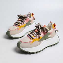 thumbnail for INS Korean style dad shoes for women, 2026 summer new student running mesh breathable height-increasing sports casual shoes