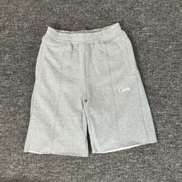 thumbnail for Real shot of American high street multi-pocket printed black belt cargo shorts men's and women's trendy brand summer five-point mid-pants trend