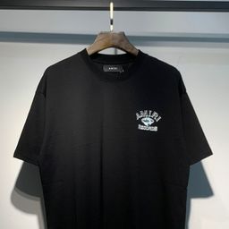 thumbnail for AMeRican TRendy Niche High StReet Men's and Women's AM1R1 ICON Digital PRinting Casual Round Neck ShoRt-sleeved RetRo Loose T-shiRt