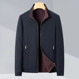 thumbnail for 2026 Spring/Autumn Men's Reversible Fashion Casual Jacket Versatile Commute Outdoor Outerwear