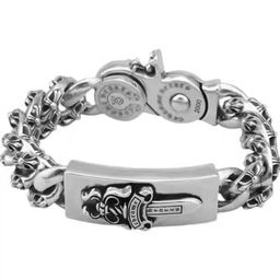 thumbnail for Chaoxuan Croix Heart Vintage Thick Letter Bracelet Dice Scout Flower Cross Flower Ball Full Flower with Diamond Gold Bracelet