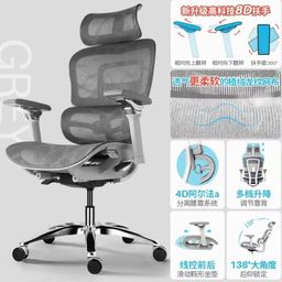 thumbnail for 8D Ergonomic Chair Waist Support Office Chair Home Gaming Chair Plaid Waist Support Computer Chair Ergonomic Seat