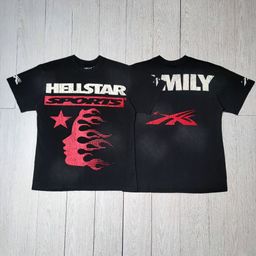 thumbnail for Cross-border high version HELLSTAR cotton T-shirt European and American fashion brand hellstar round neck breathable short sleeve foreign trade NFC