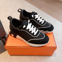 thumbnail for Summer low-bon lace-up sports nubuck leather panels fly woven mesh shoes for British youth, light and breathable casual shoes