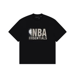 thumbnail for Cross-Border Fog Multi-Line Essentials Co-Branded Nba All-Star Casual Sports Short-Sleeved Shorts Sweatpants T-Shirt