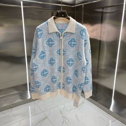 thumbnail for 2024 Spring Casa New Color Block Letter Jacquard Popular Chic Long Sleeve Sweater Top Tops for Women