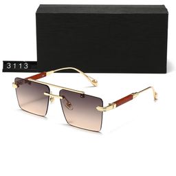 thumbnail for New Frameless Cut-Edge Men's Double-Bridge Square Sunglasses, Personalized Ocean Gradient Cross-Border Sunglasses Wholesale 3113