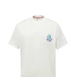 thumbnail for Correct Version m Brand Mengjia 2025 Early Spring New Towel Embroidery Signature Logo Short-Sleeve Unisex T-Shirt Direct from Manufacturer