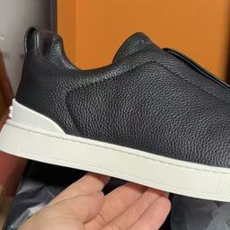 thumbnail for Factory Jeya Men's Shoes Cowhide Business Casual Shoes Classic xxx Series Litchi Deer Leather Men's Sneakers
