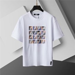 thumbnail for 25. Cross-border European and American casual versatile men's and women's spring and summer new crew neck print logo short-sleeved T-shirt