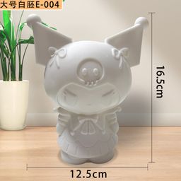 thumbnail for 地摊搪胶娃娃存钱罐手工diy非石膏白胚彩绘涂鸦娃娃儿童益智玩具