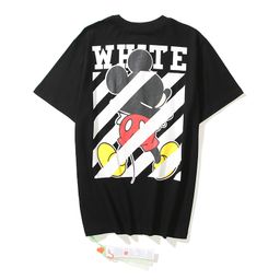 thumbnail for Factory wholesale summer trendy brand OFF OW arrow print series short-sleeved men and women couple high street style T-shirt