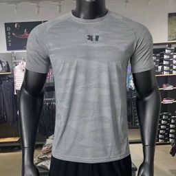 thumbnail for Popular ice silk sports men's summer short-sleeved shorts, casual loose running, quick-drying clothes, gym clothes, thin summer