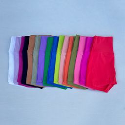 thumbnail for Lulu Yoga Sports Shorts Women's Summer Dopamine Color High Waist Jogging Three-point Pants Women's Breathable Anti-light